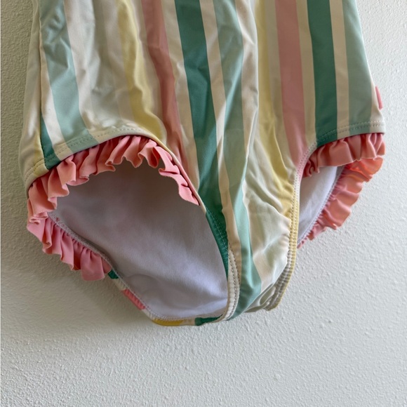 Striped Ruffle Butts Swimsuit - Picture 2 of 6